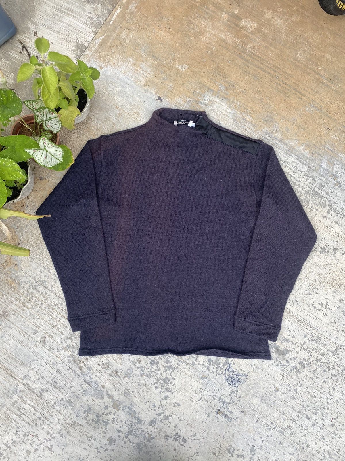 Emporio Armani × Vintage Vintage Emporio Armani Sun Faded Wool Sweater Size L / US 10 / IT 46 - 1 Thumbnail