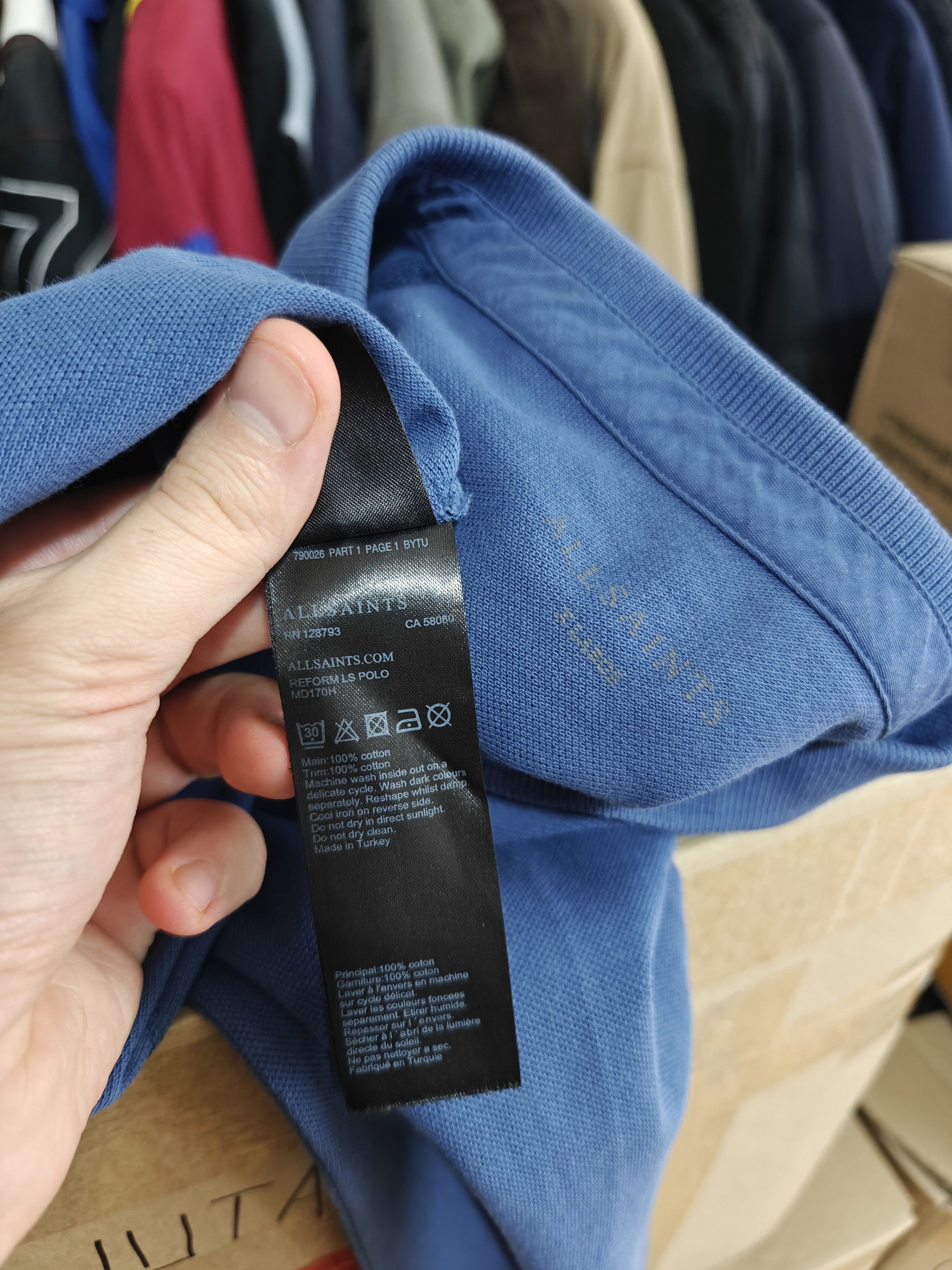 Allsaints Allsaints Longsleeve Pullover Reform LS Polo Blue size XL Size US XL / EU 56 / 4 - 8 Thumbnail