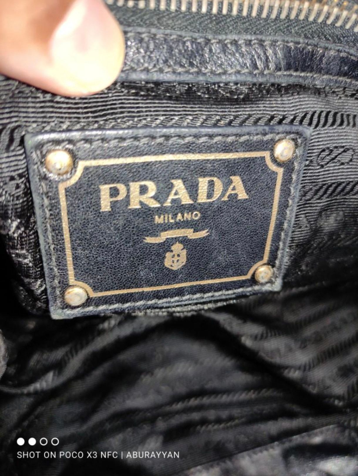 Prada Prada Black Green Python Print Nylon St. Pitone Hobo Size ONE SIZE - 7 Thumbnail