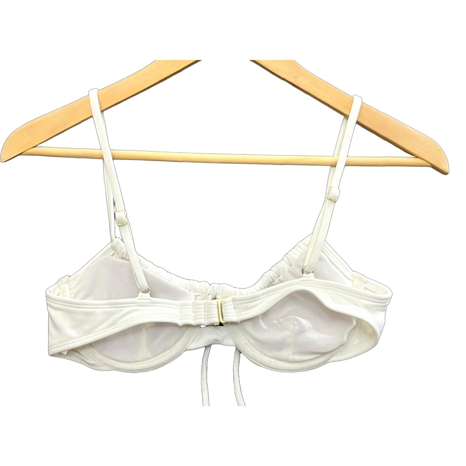 Vintage Xhilaration Juniors Solid White Bandeau Bikini Swim Top M 4-6 Shirt Top Size M / US 6-8 / IT 42-44 - 1 Thumbnail