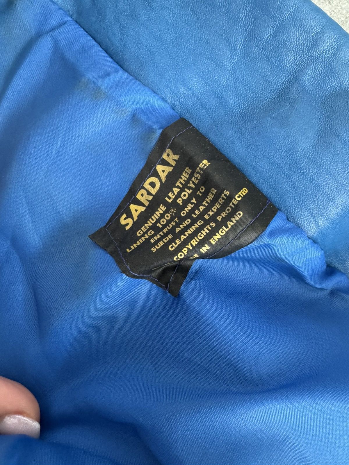 Vintage Vintage Sardar genuine leather blue cropped jacket Size S / US 4 / IT 40 - 12 Thumbnail