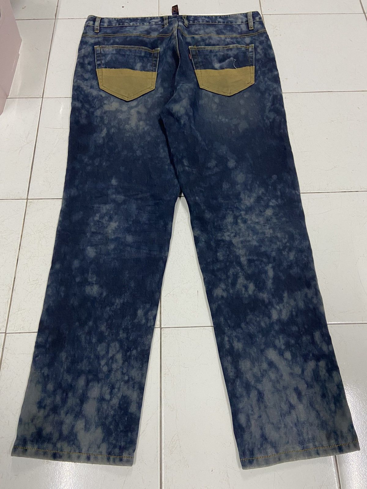 Japanese Brand TBJ ACID WASH FLEECE LINED DENIM JEANS Size US 38 / EU 54 - 2 Thumbnail