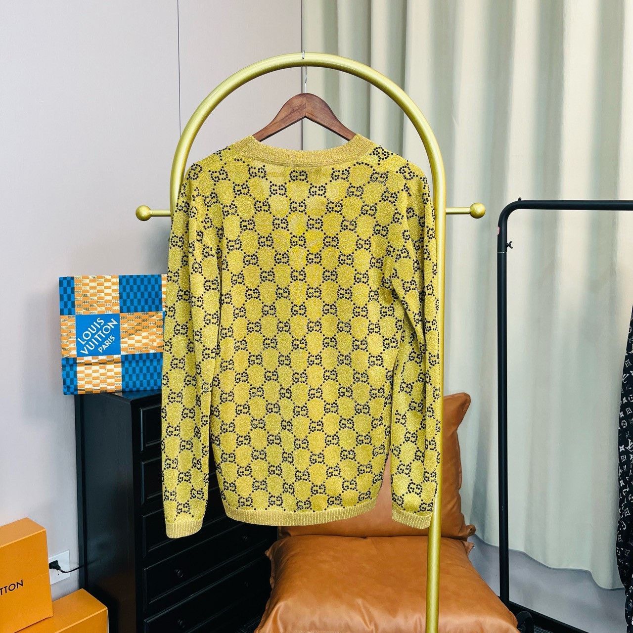Gucci Gucci Gold rhinestone full-print cardigan sweater 2501-Next Size US S / EU 44-46 / 1 - 2 Thumbnail