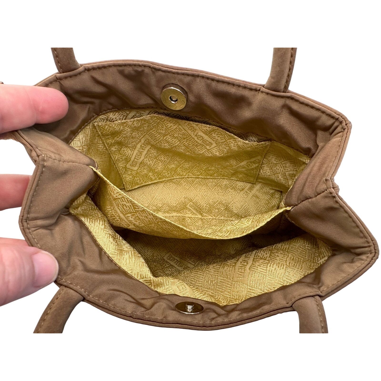Bottega Veneta Bottega Veneta Brown Nylon Mini Bag with Mirror Size ONE SIZE - 9 Thumbnail