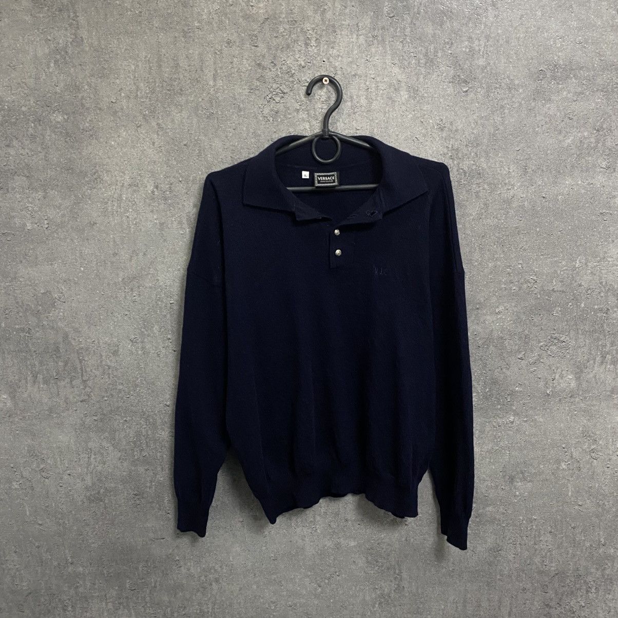 Versace Jeans Couture Vintage Versace Jeans Couture Y2K 1/4 Zip Sweater Size US L / EU 52-54 / 3 - 1 Thumbnail