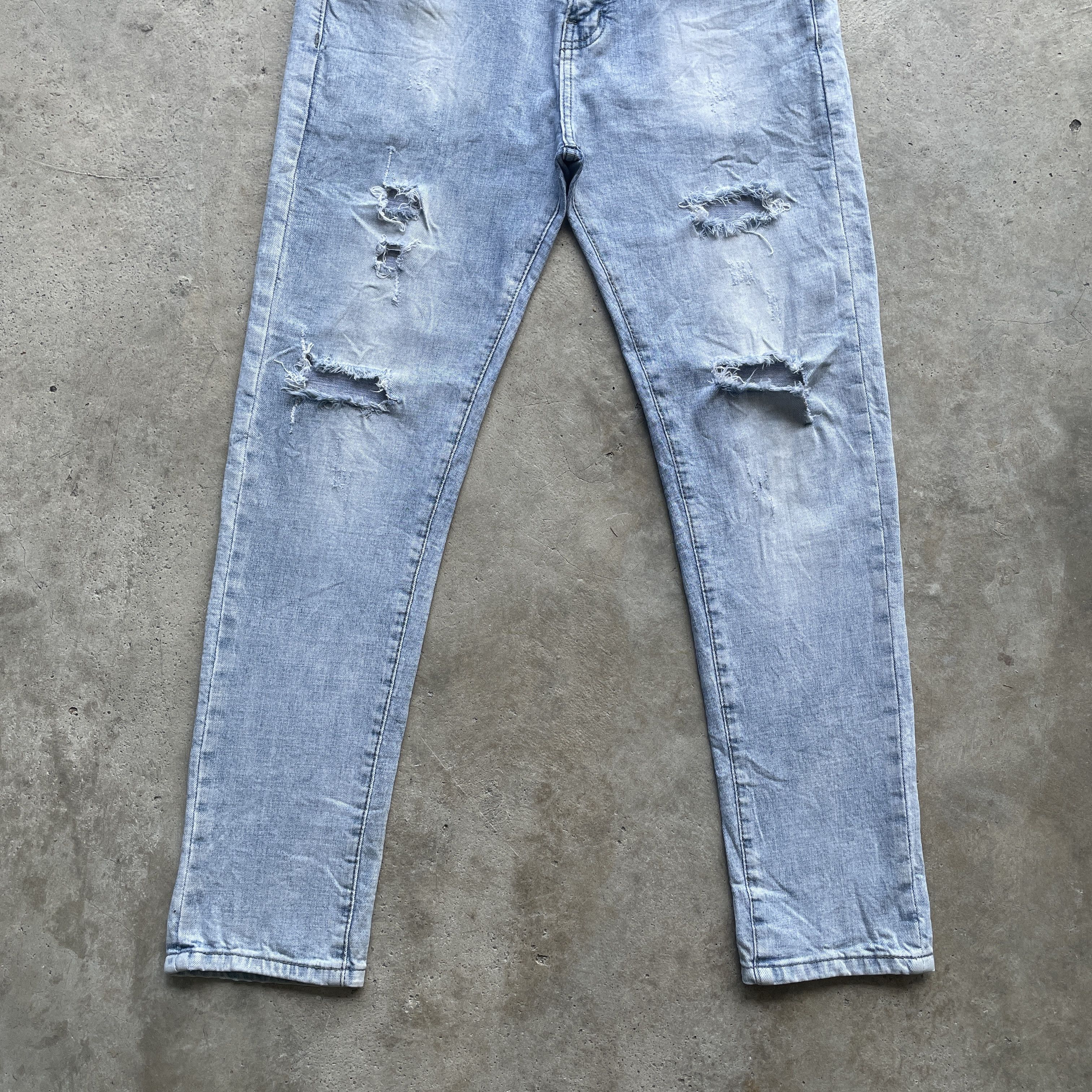 Stussy W31 STUSSY 556 FADED RIPPED JEANS DISTRESSED PANTS Size US 31 - 4 Thumbnail