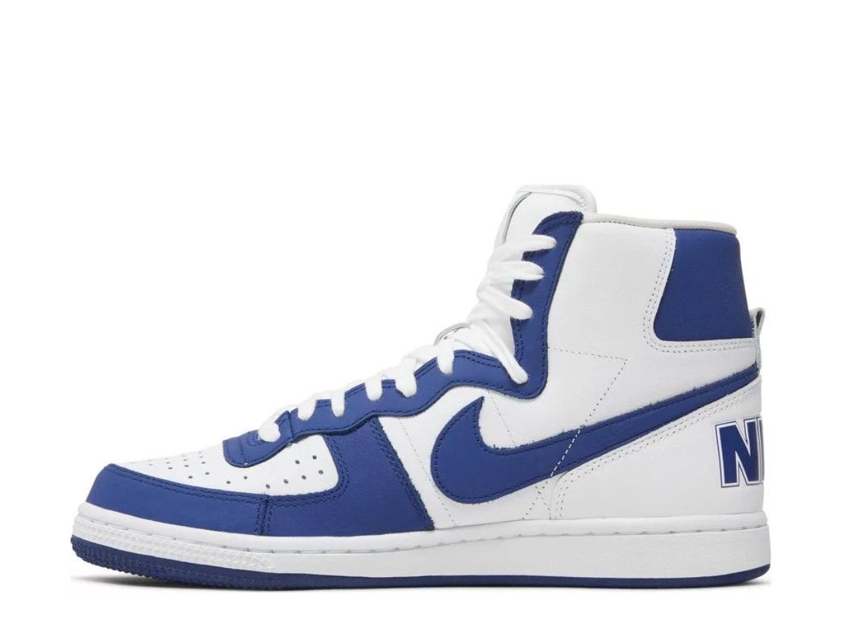 Comme des Garcons Homme × Nike o1mle0924 High-Top Sneakers in White & Blue Size US 7.5 / EU 40-41 - 2 Thumbnail