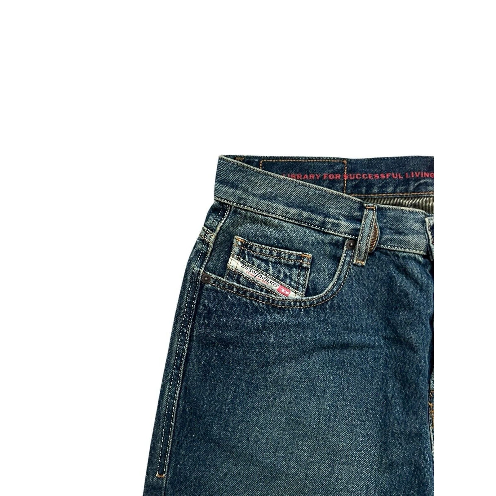 Diesel Diesel Mens Viker Straight Jeans 09C04 Blue $225 Size 32/32 Size US 32 / EU 48 - 5 Thumbnail