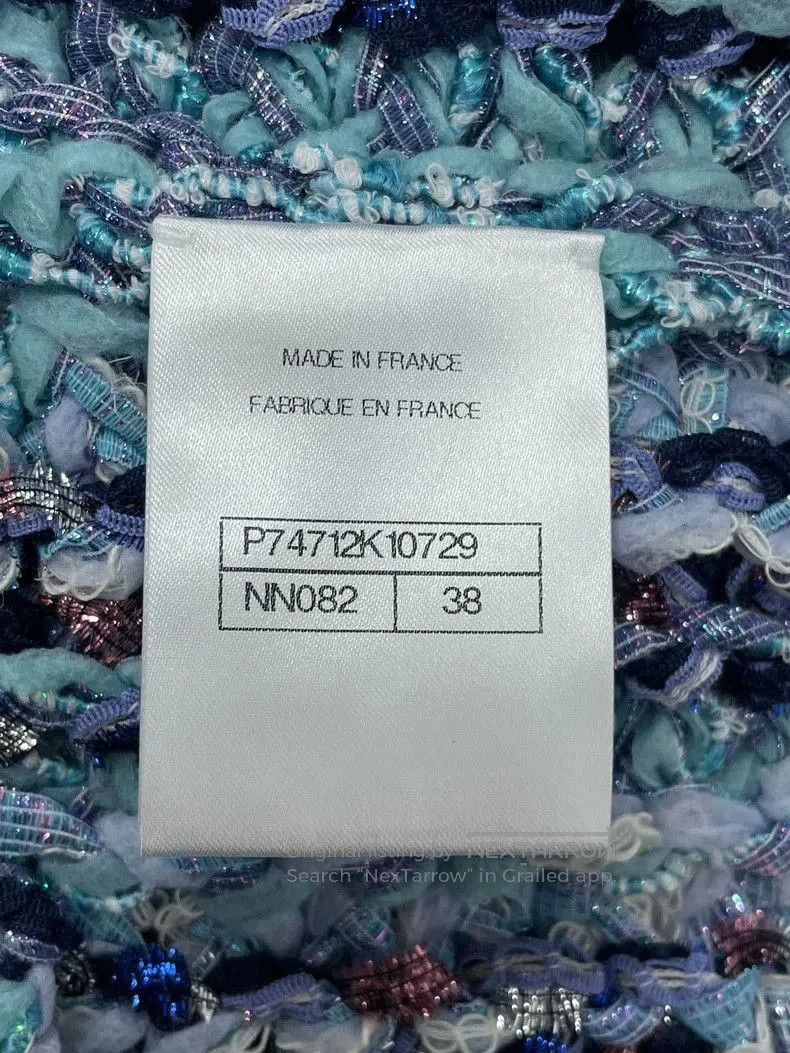 Chanel Chanel Blue Sequin Tweed Fringe Top. Size US M / EU 48-50 / 2 - 5 Thumbnail