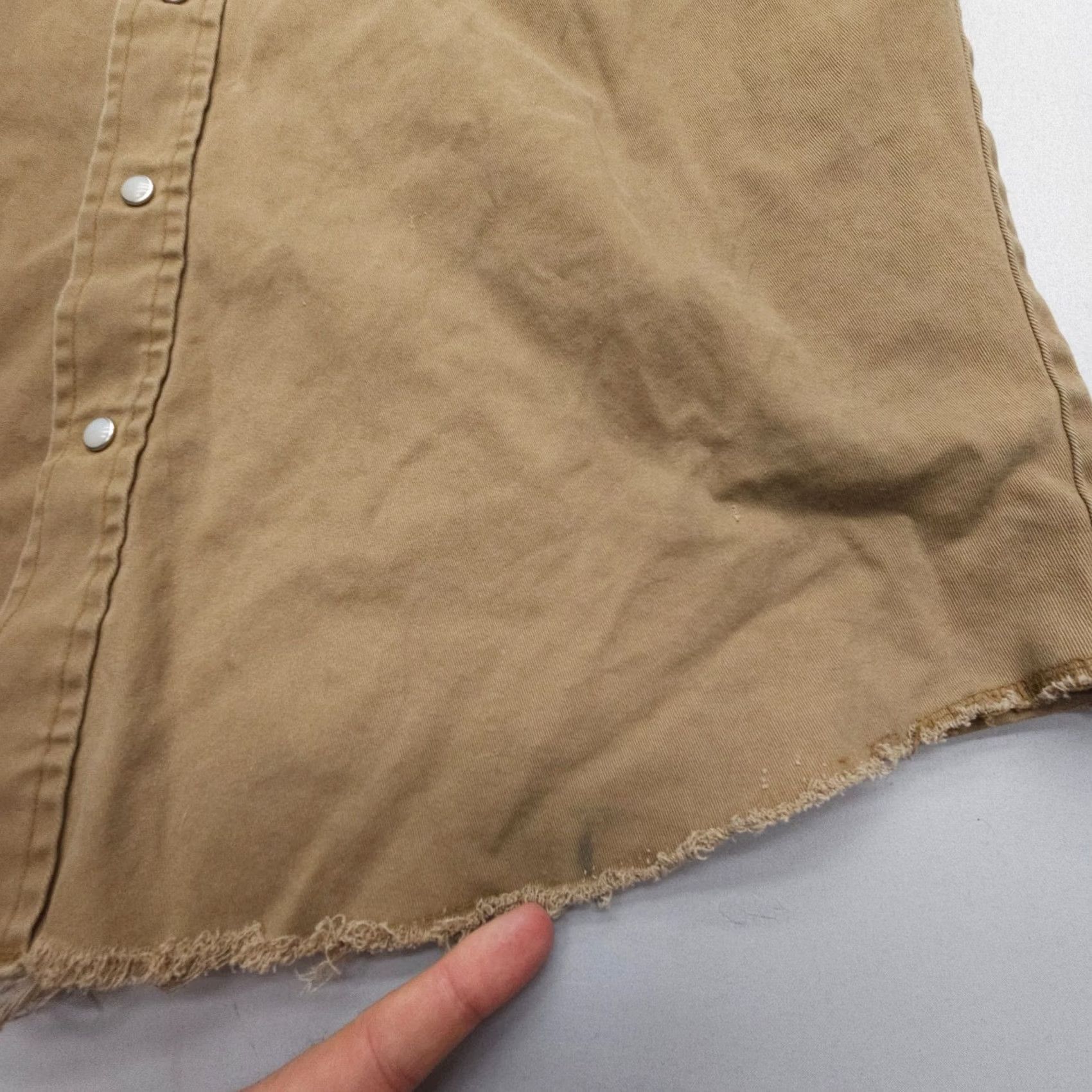 Wrangler VINTAGE Jaguar Wrangler Pearl Snap Shirt Mens XL Brown Cotton Twill Western Cowboy Button-Up Casual Workwear Size US XL / EU 56 / 4 - 5 Thumbnail