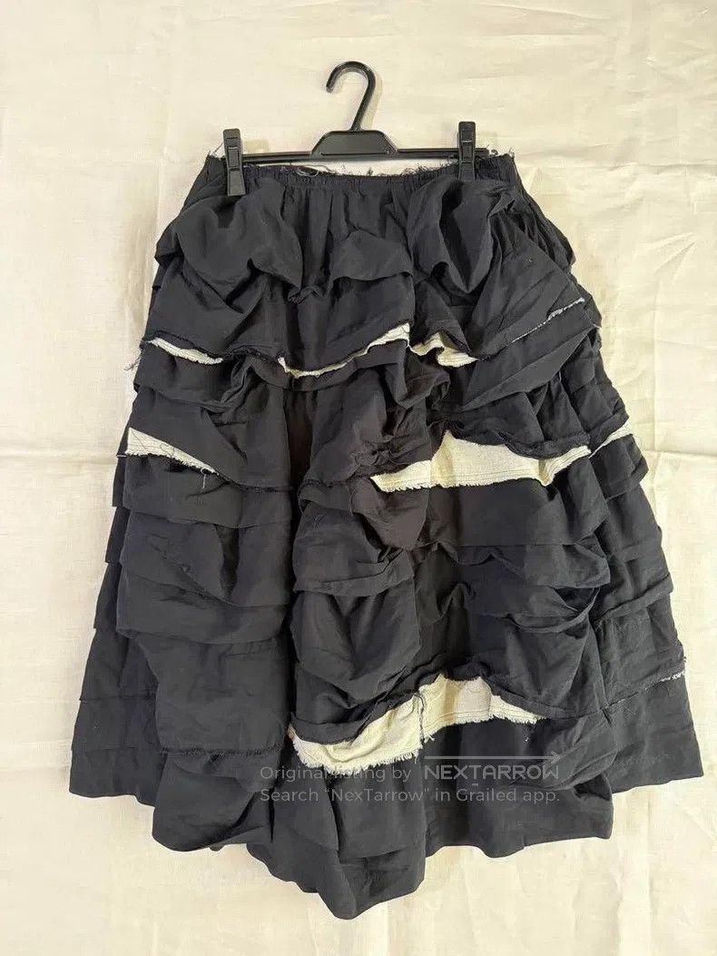 Comme des Garcons Comme des Garcons size M Black vintage layered design skir Size 23" - 2 Thumbnail