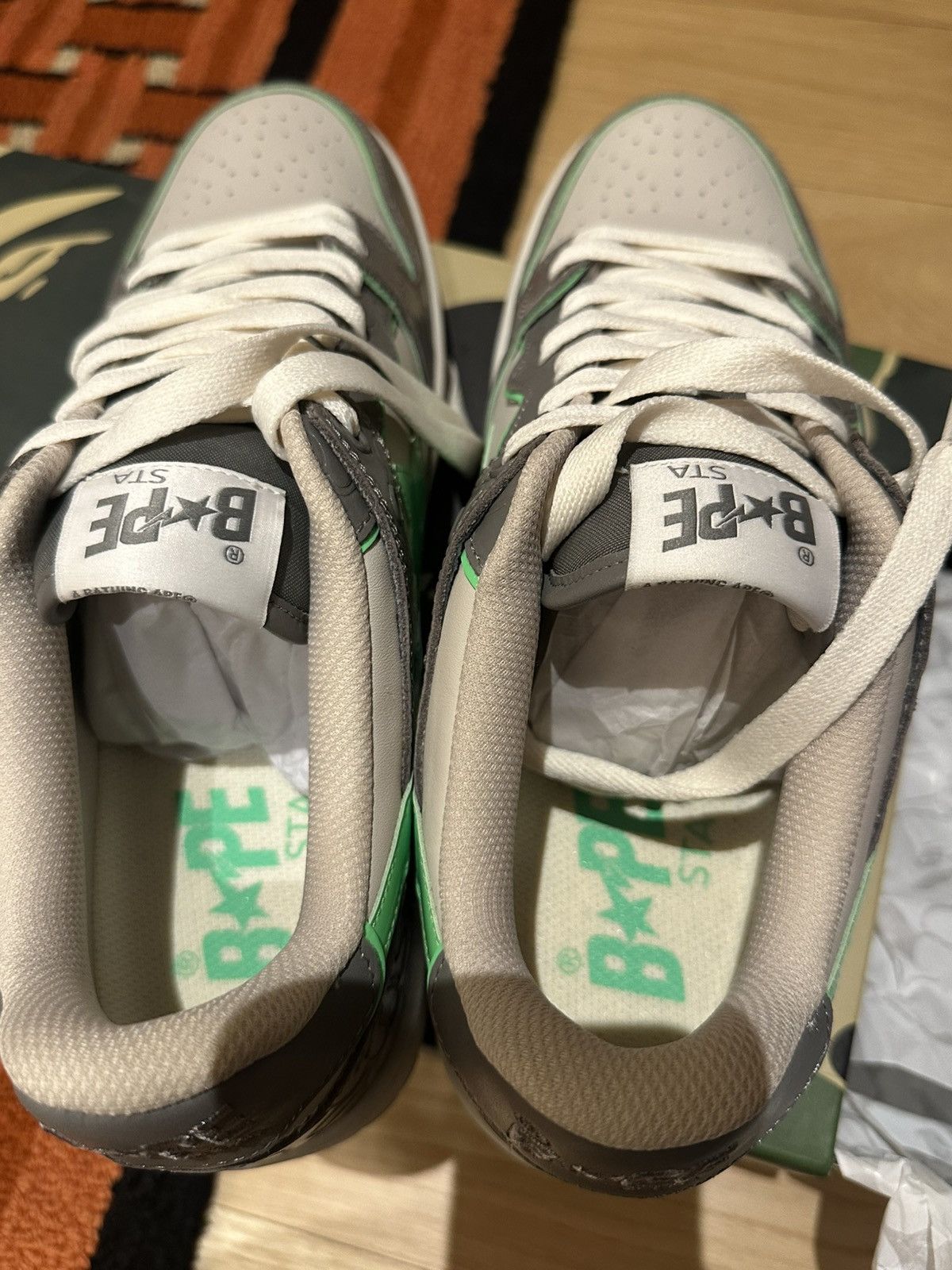 Bape A Bathing Ape Bape Sta Grey Green Size US 11 / EU 44 - 8 Thumbnail