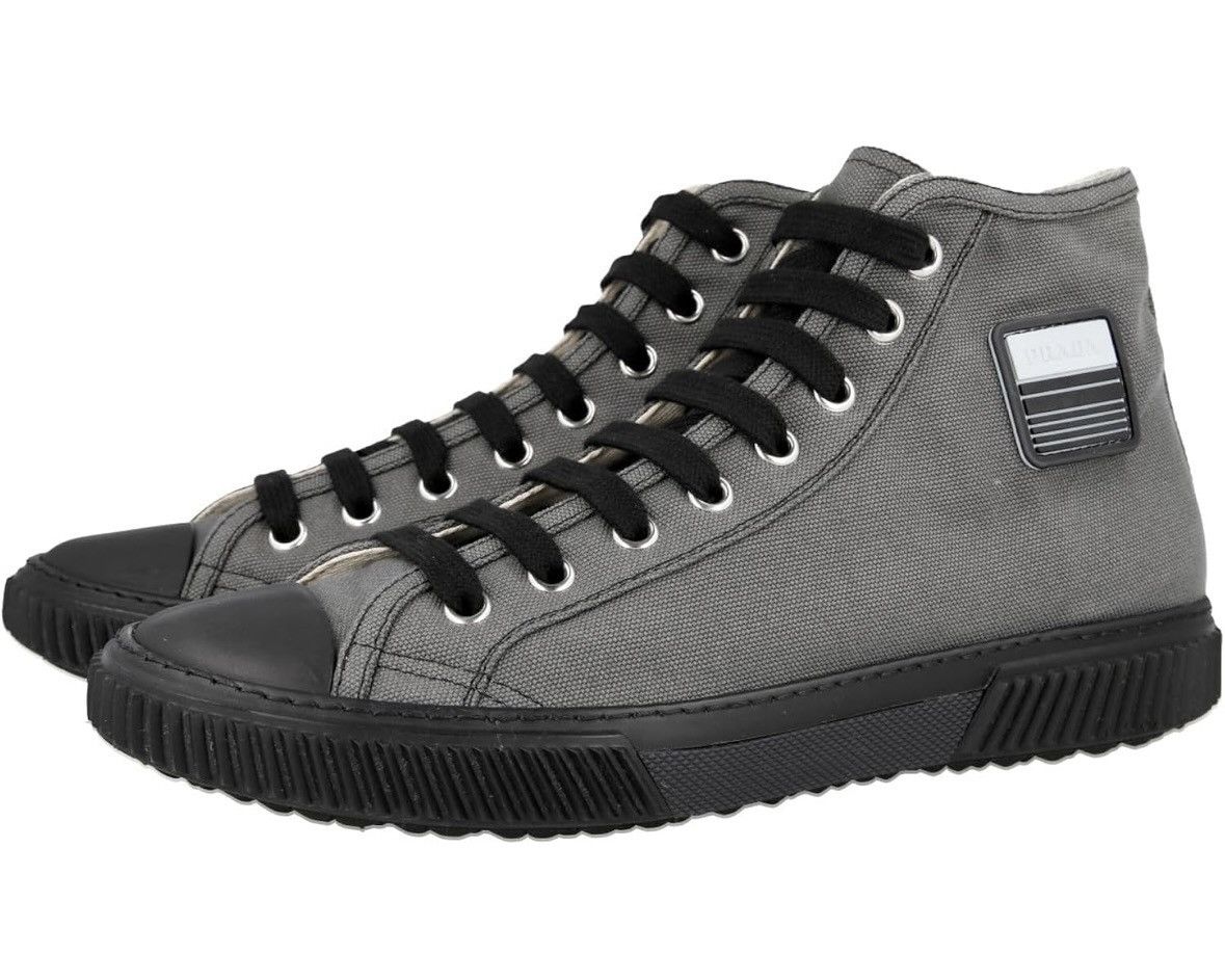 Prada Prada Grey Hight Top Sneakers 4T3218 010 F0H16 Size US 11 / EU 44 - 8 Thumbnail