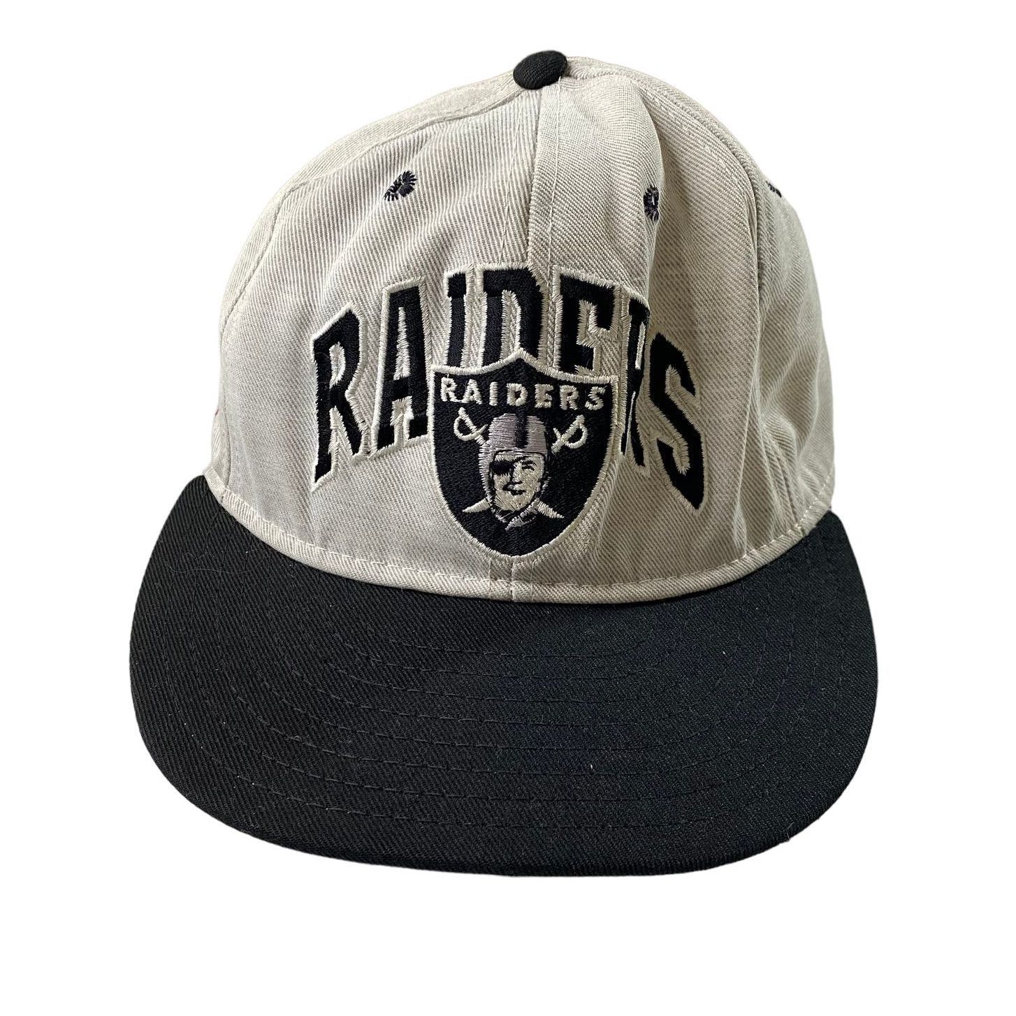 image of Vintage Raiders Double Logo Annco Hat Size 7 in Grey, Men's