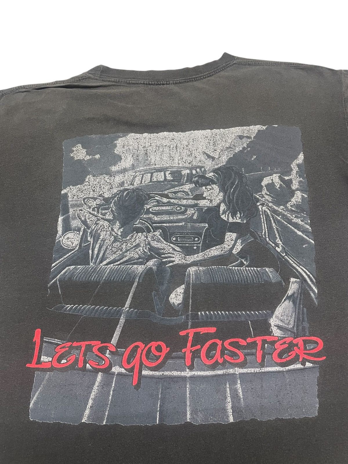 Band Tees × Vintage Vintage Rockabilly STRAY CATS LetsGoFaster Sunfaded T-shirt Size US L / EU 52-54 / 3 - 5 Thumbnail