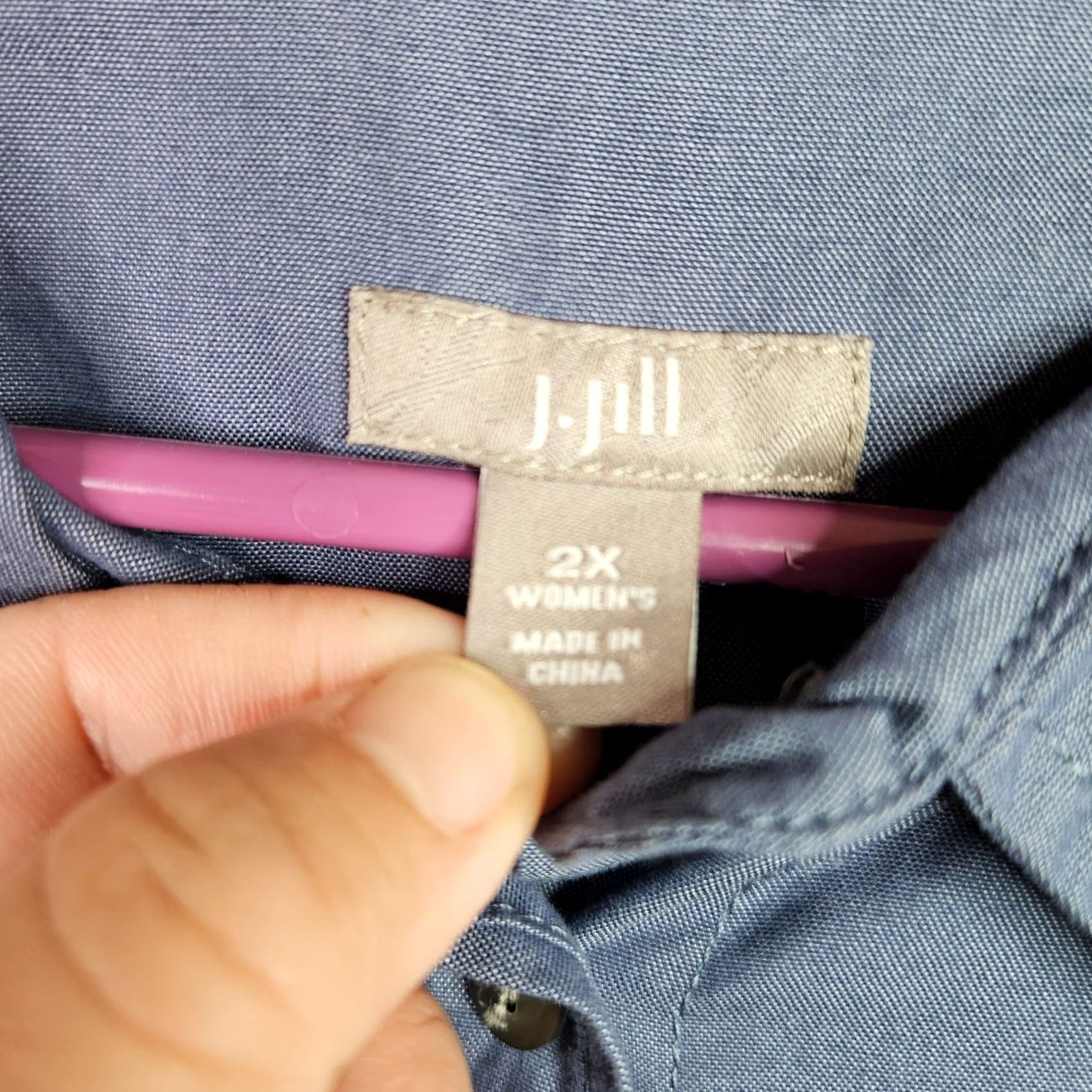 J. Jill J. Jill Women's 2X Plaid Tunic Top Blue Gray Long Sleeve Cotton Gauze Relaxed Shirt Women Plus Size 2X Plaid Pattern Casual Sleeve Tunic Size XXL / US 16-18 / IT 52-54 - 5 Thumbnail