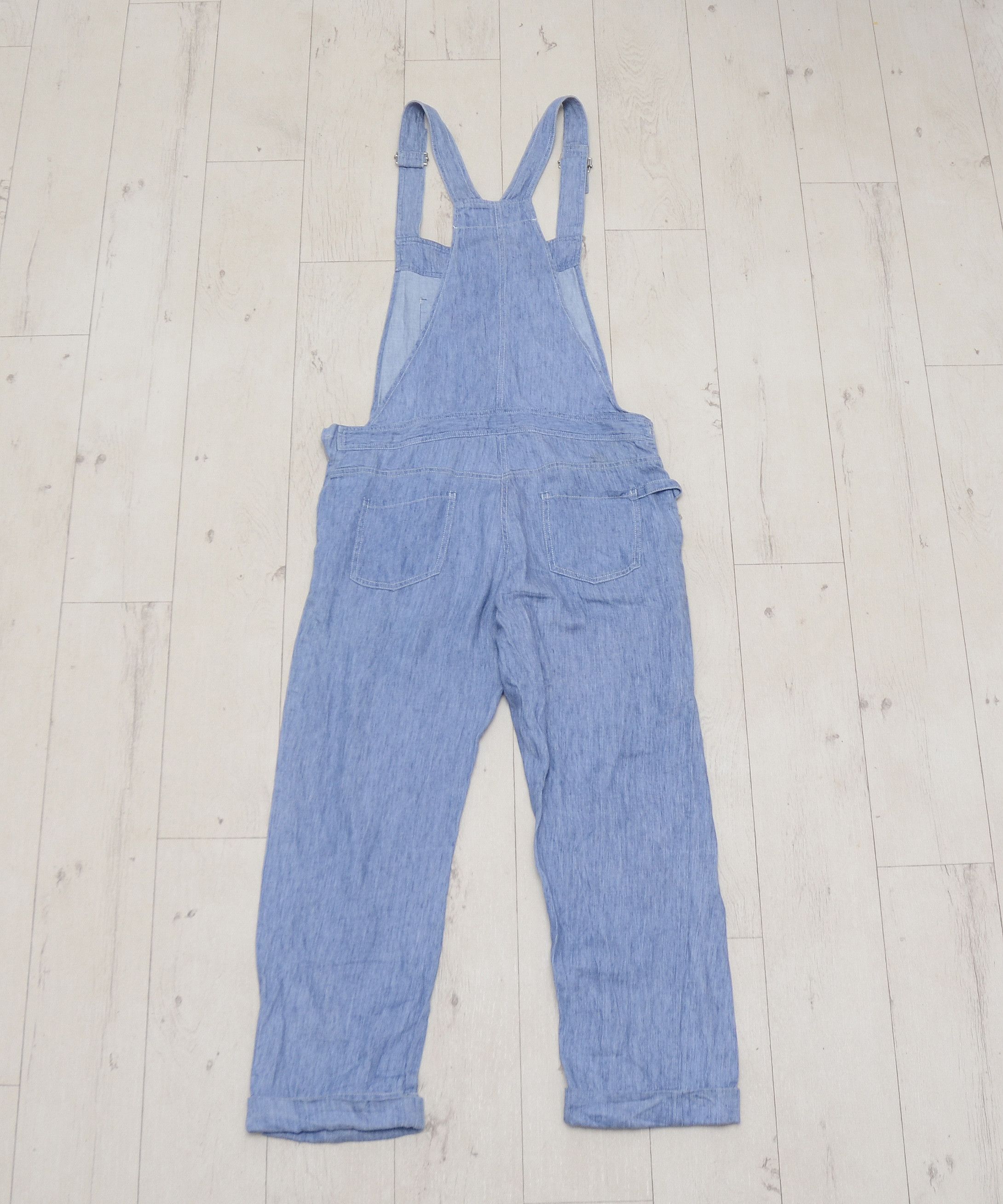 Designer × Gerard Darel Gerard Darel Paris Denim Cropped Jumpsuit Linen Overall Size 26" / US 2 / IT 38 - 2 Thumbnail