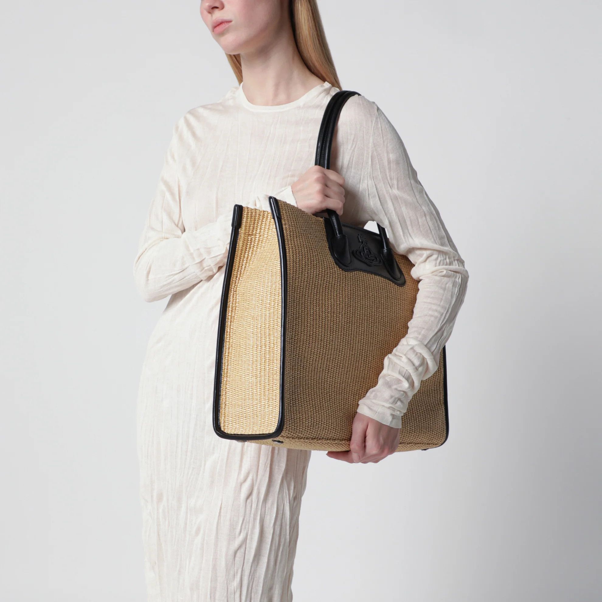 Vivienne Westwood o1d2blof0526 Size: OS / Troy Tote Bag in Beige Size ONE SIZE - 2 Thumbnail
