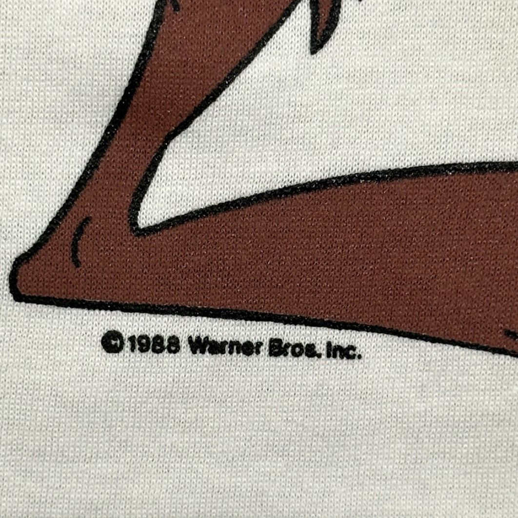 Vintage VINTAGE Looney Tunes Shirt Adult MEDIUM White Taz Cartoon TV Feed Me USA 80s Size US M / EU 48-50 / 2 - 5 Thumbnail