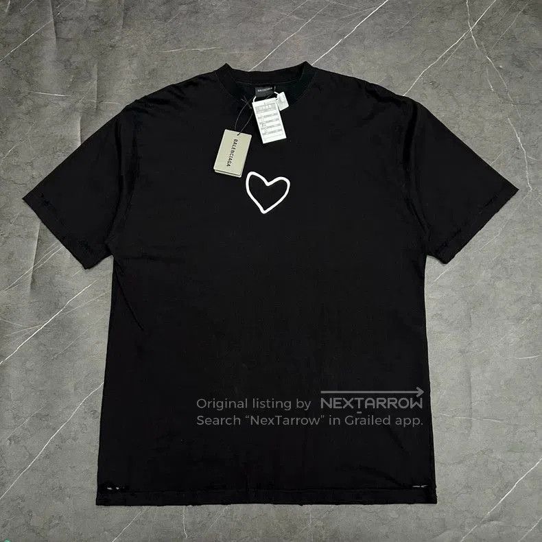 Balenciaga Balenciaga Valentine's Limited Logo Tee. Size US L / EU 52-54 / 3 - 1 Thumbnail