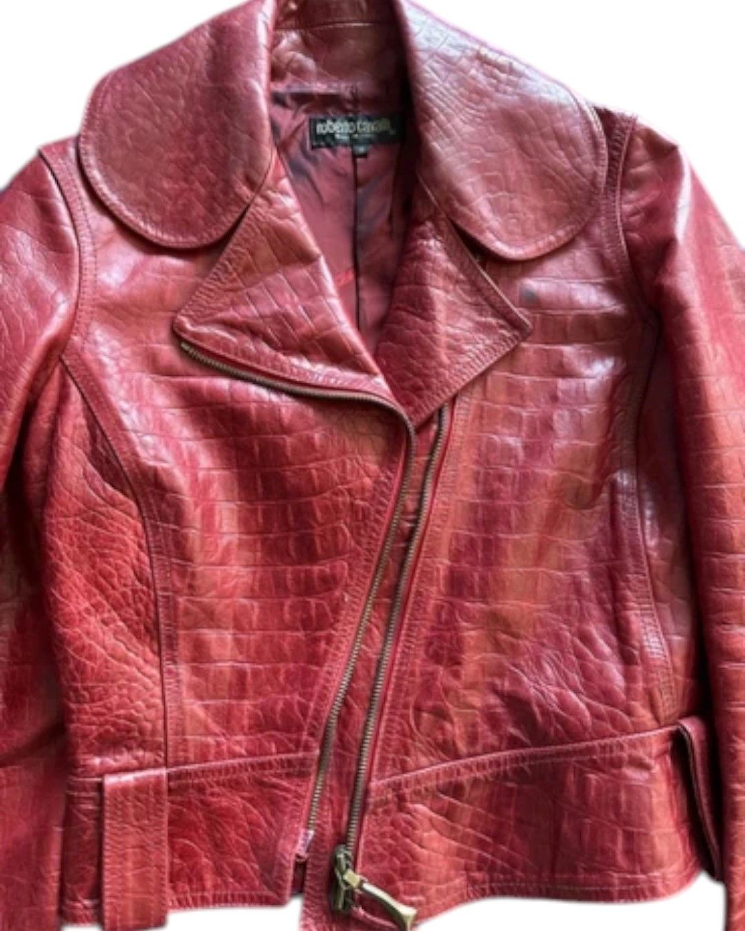 Roberto Cavalli F/W 2000 CROCODILE EMBOSSED LEATHER JACKET Size S / US 4 / IT 40 - 2 Thumbnail