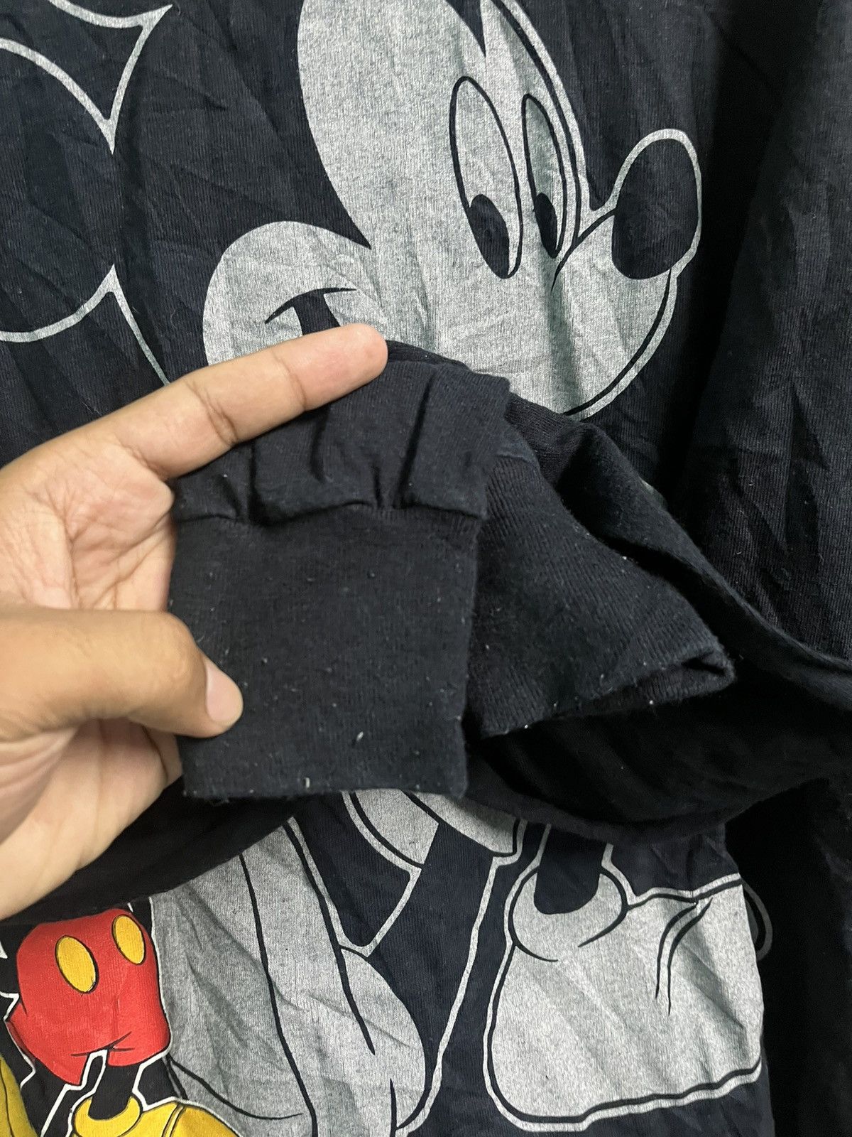 Vintage Vintage Mickey Mouse Mirror Print Long Sleev T shirt Size US L / EU 52-54 / 3 - 5 Thumbnail