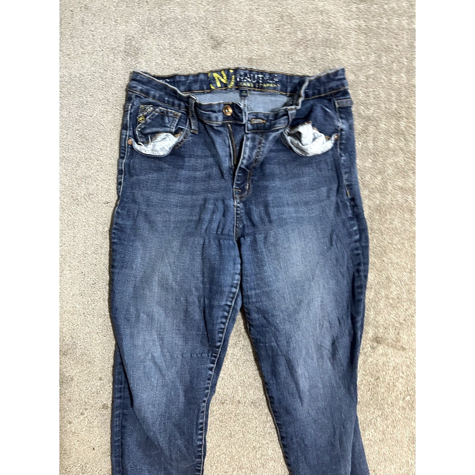 Nautica Nautica Jeans Co. Women’s True Flex Mid-Rise Straight Leg Jeans Size 12 Blue Size 35" - 4 Thumbnail