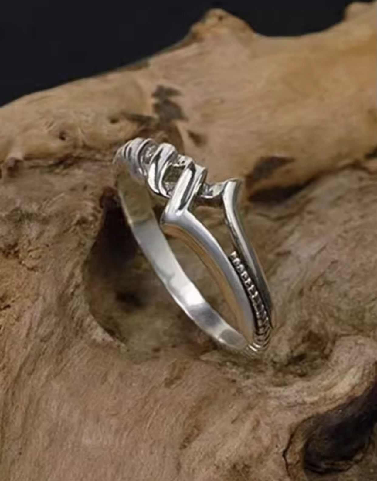 Jewelry × Vintage Spear Of Longinus Round Open Ring Size ONE SIZE - 5 Thumbnail