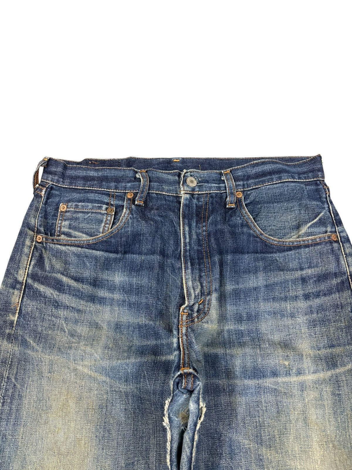 Levi's Levis 80s Levis 502 XX Big E Selvedge Distressed Baggy Jeans Size US 33 - 5 Thumbnail