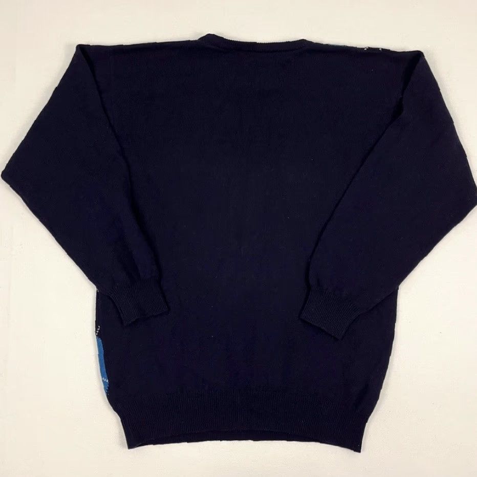 Pringle Of Scotland VINTAGE Pringle of Scotland Sport Sweater Mens L Blue Argyle Jumper Wool Lambs Wool Grandpa Size US L / EU 52-54 / 3 - 6 Thumbnail