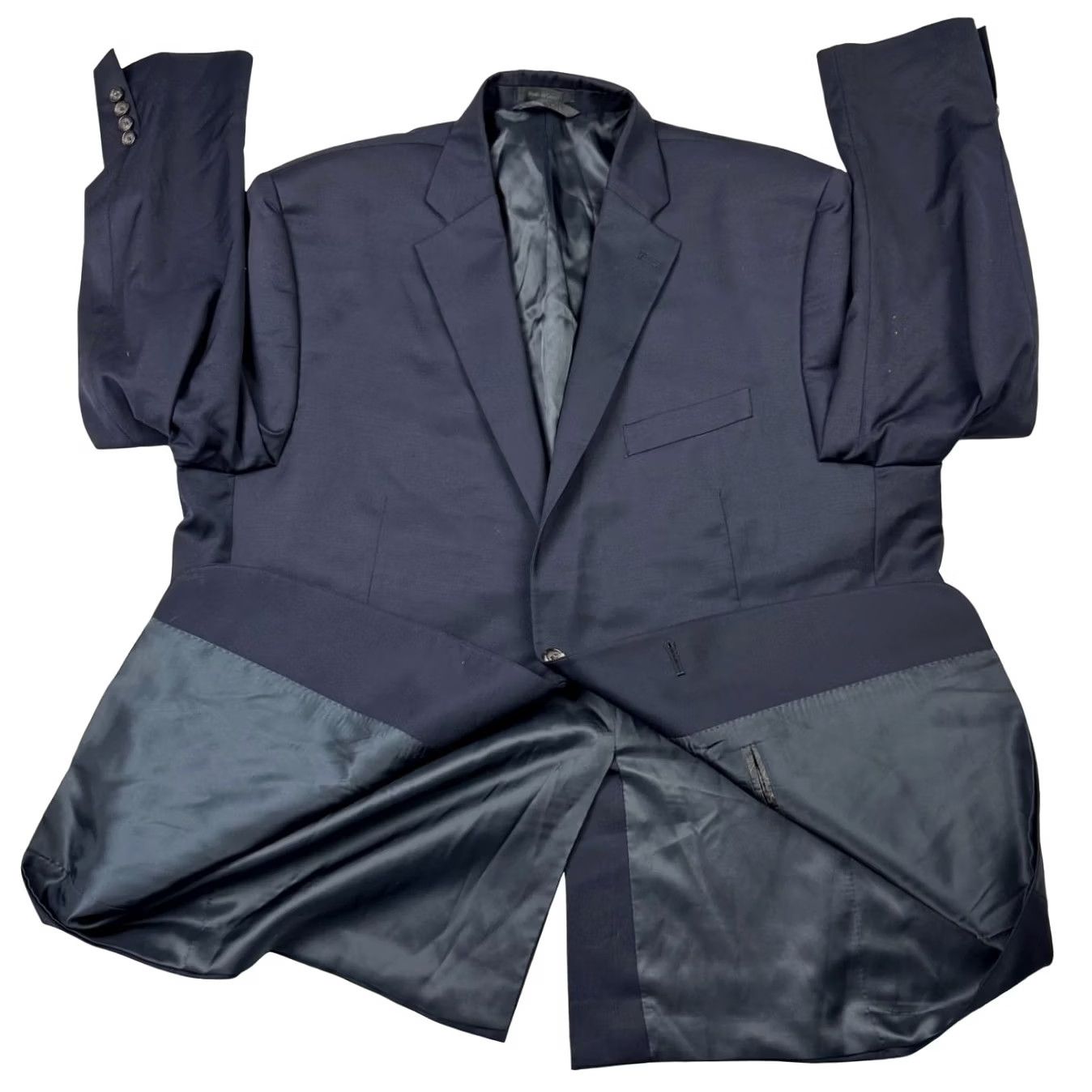 Ralph Lauren VINTAGE Ralph Lauren LRL Blazer Men 2-Button Wool Navy Blue 50R Notch Lapel 50R Mens Size 50R - 3 Thumbnail