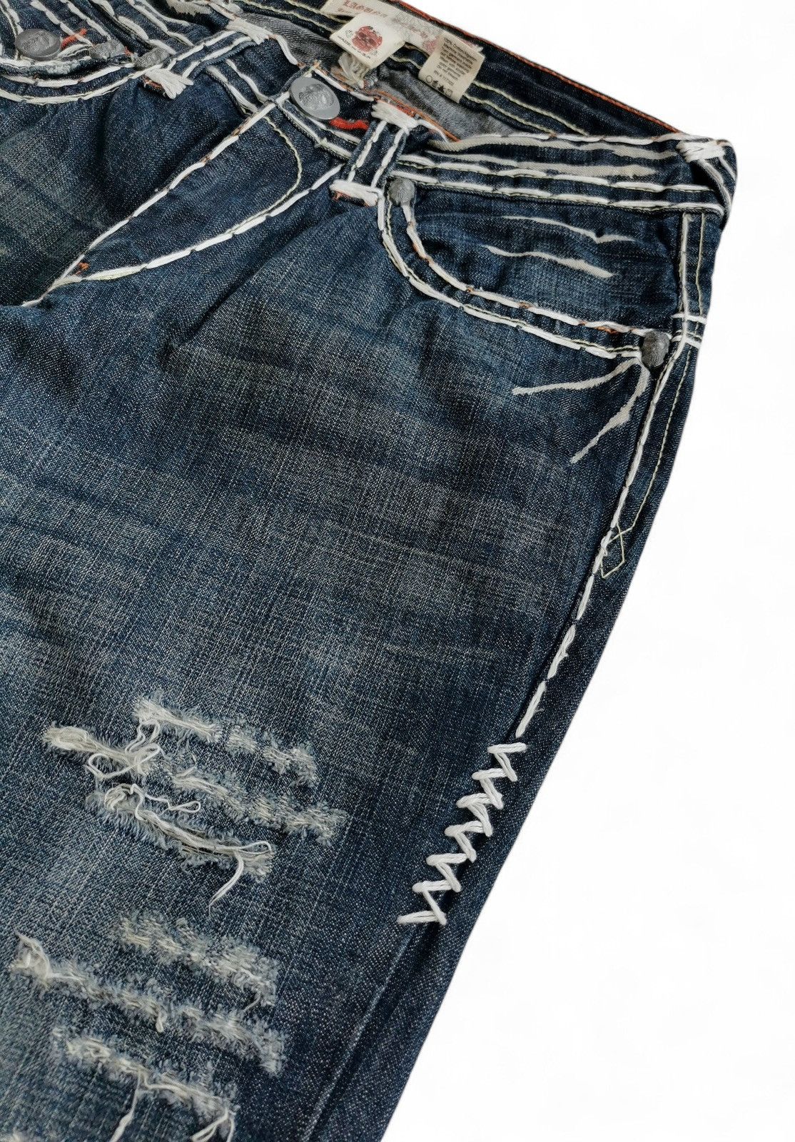 Other Flared Vintage Laguna Beach Big Stitch Denim Bootcut Jeans Size US 33 - 6 Thumbnail