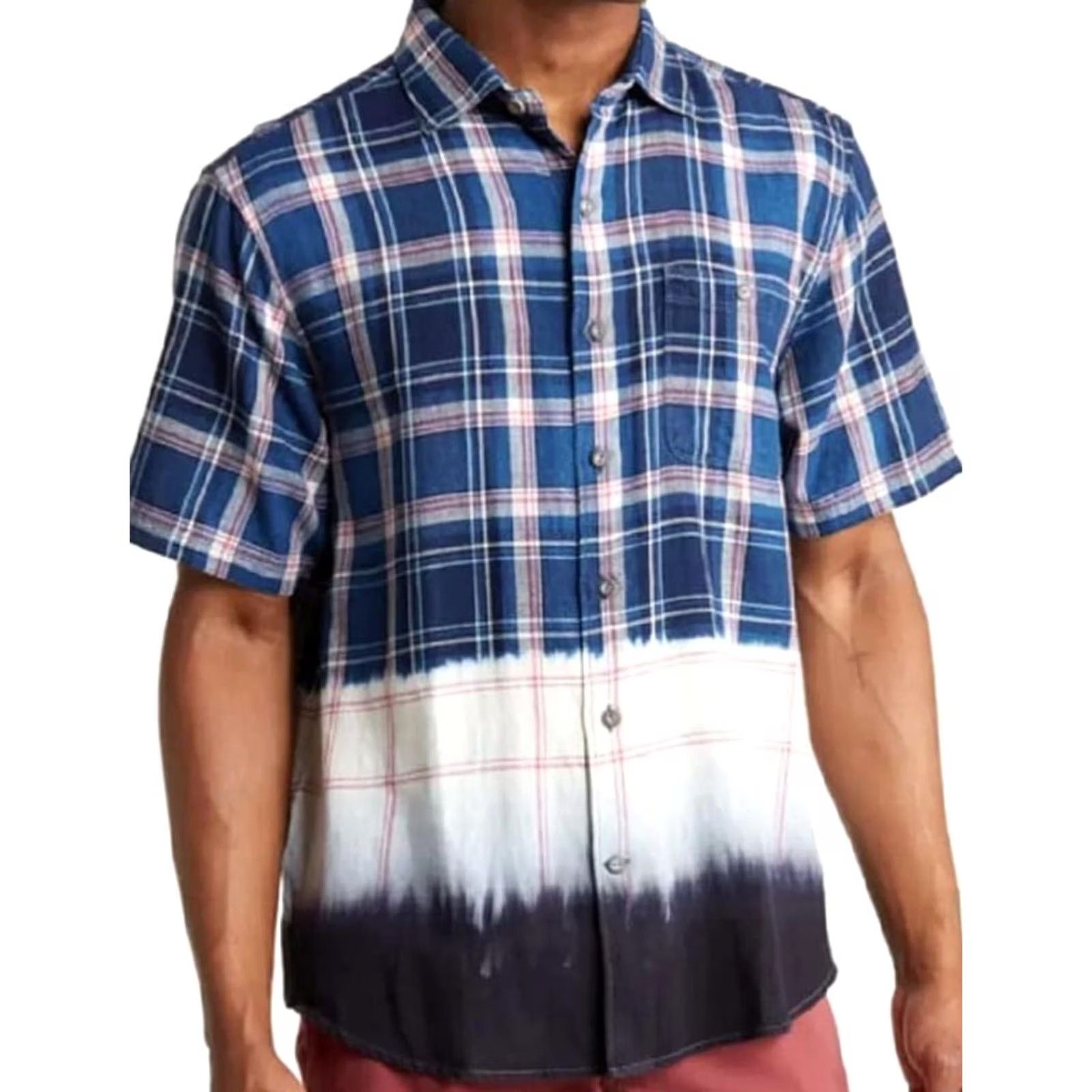 Tommy Bahama Tommy Bahama Shirt Large Blue Plaid Button Front Ombre Mens Soulcal Surf NEW Size US L / EU 52-54 / 3 - 2 Thumbnail