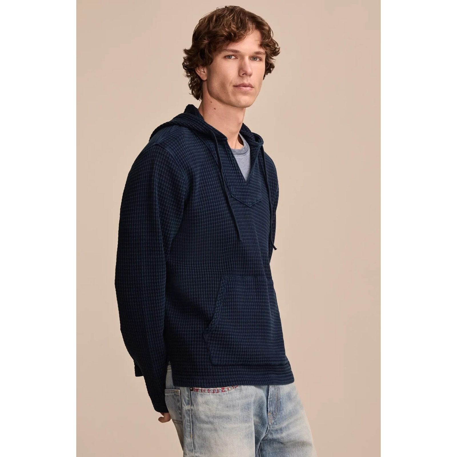Lucky Brand NWT! LUCKY BRAND Indigo Waffle Baja Hoodie L/S Men's Size XL Size US XL / EU 56 / 4 - 3 Thumbnail