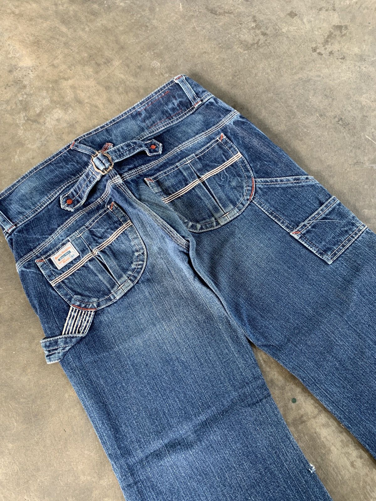 Japanese Brand Betty smith carpenter flare jeans with buckle back Size 32" / US 10 / IT 46 - 5 Thumbnail