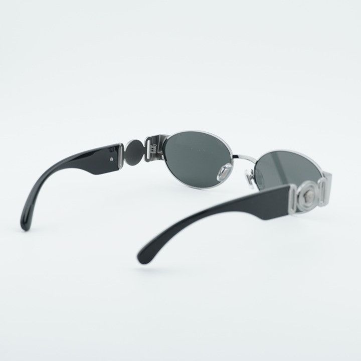 Versace Versace VE2299 10016G Sunglasses Gunmetal Oval Frame, Grey Size ONE SIZE - 10 Thumbnail