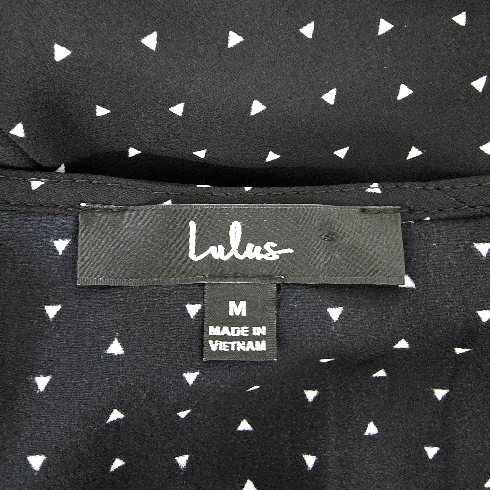 Lulus LULUS Farah Wrap Dress Pindot Triangle Print High low Midi Size M / US 6-8 / IT 42-44 - 11 Thumbnail