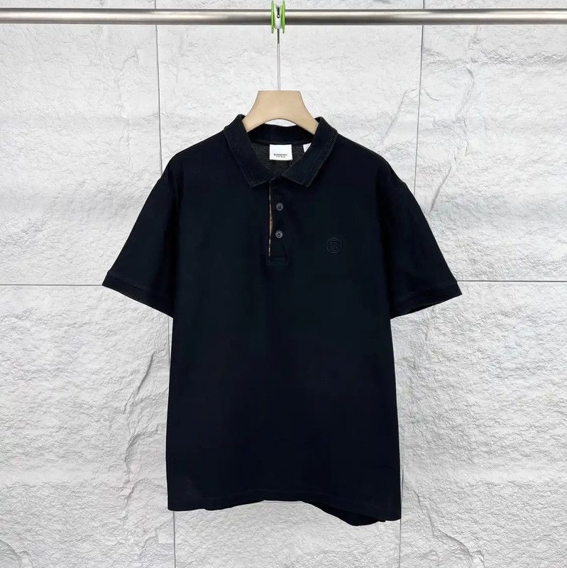 Burberry Burberry Black Cotton Men's Polo Shirt Size US XL / EU 56 / 4 - 1 Thumbnail