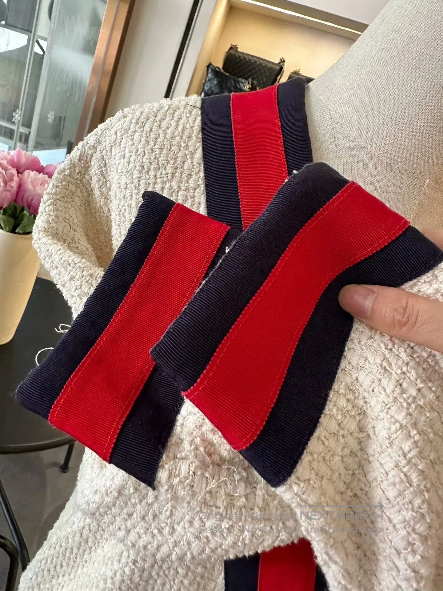 Gucci Gucci White Tweed Jacket w/ Red Blue Trim. Size XS / US 0-2 / IT 36-38 - 8 Thumbnail