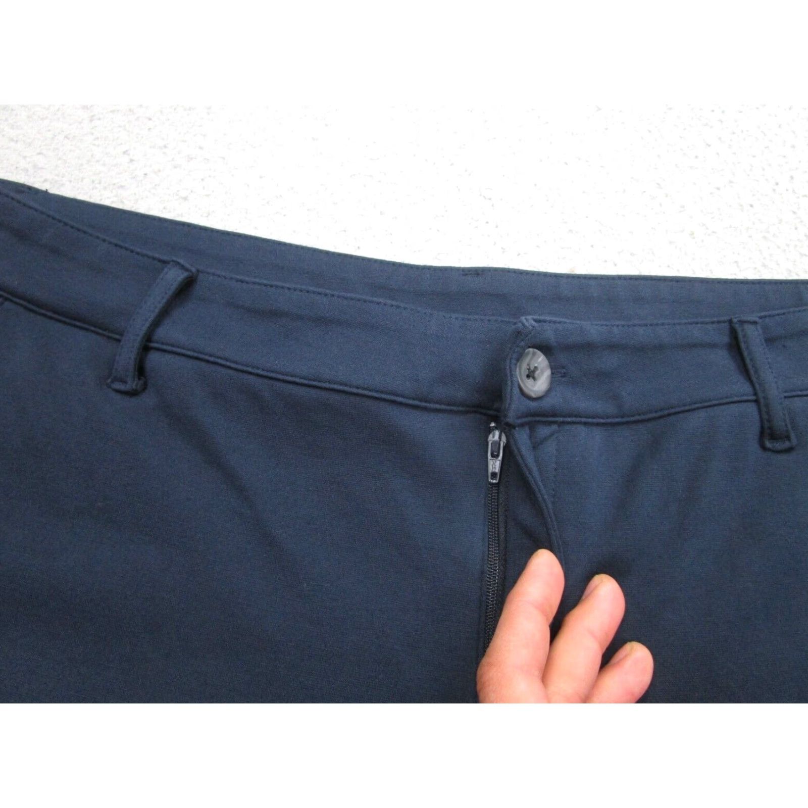 Vintage True Classic Pants Mens Slim Blue 38x32 Chino Straight Waist 38 32 Inseam 32 Stretch Tech Work Commuter Casual Formal Size US 38 / EU 54 - 7 Thumbnail