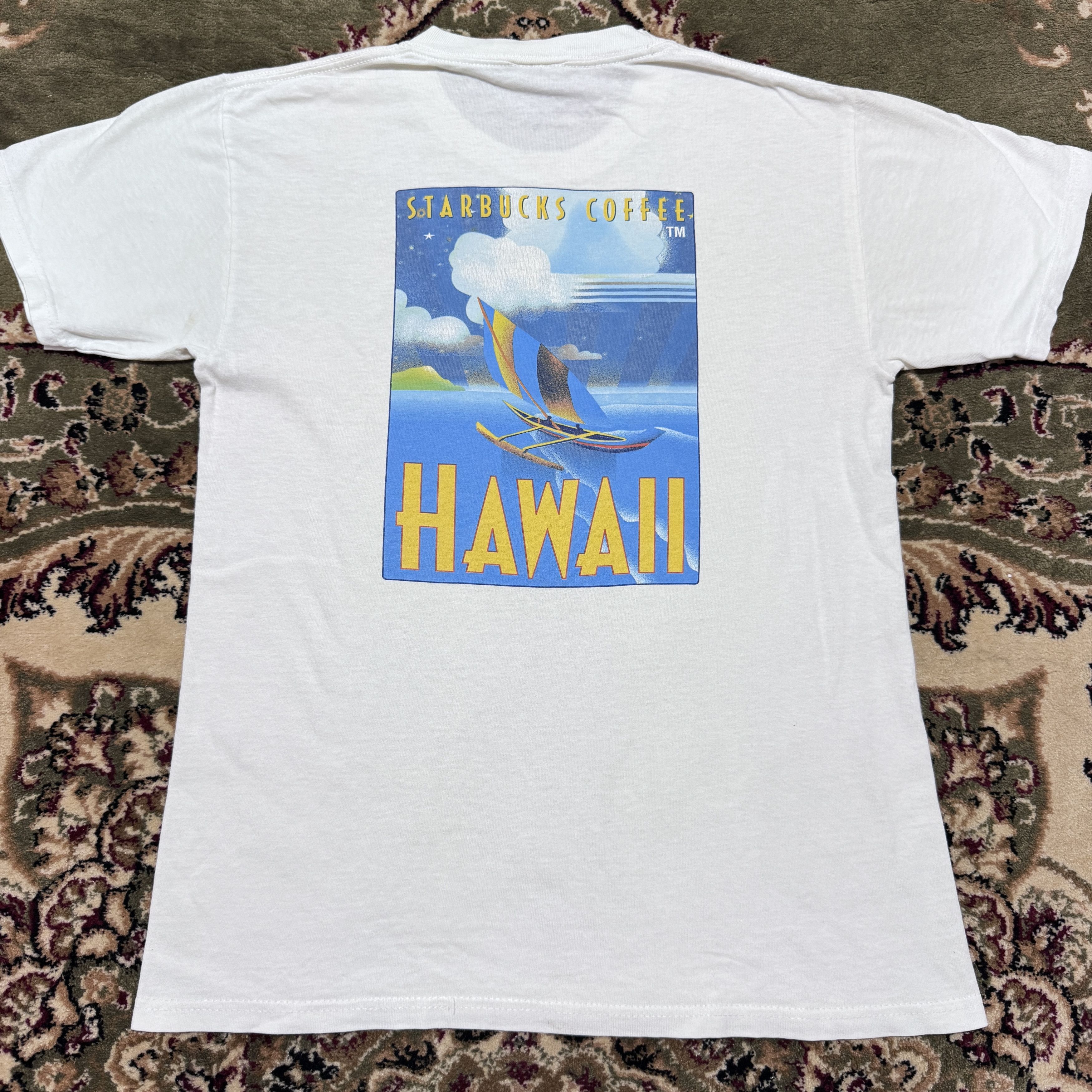 Vintage Vintage Starbucks Coffee Hawaii Surfskate T shirt Size US S / EU 44-46 / 1 - 1 Thumbnail