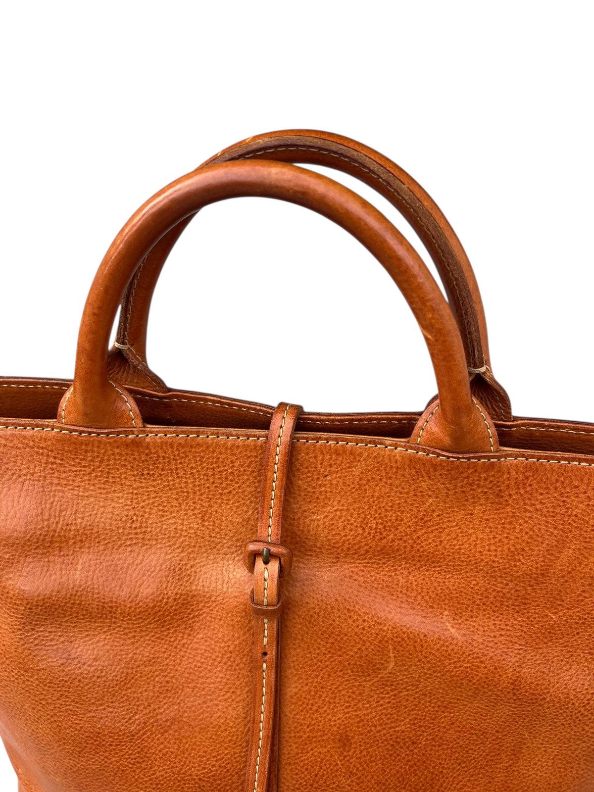 Leather Genten Japan Patina Leather Tote Bag Size ONE SIZE - 19 Thumbnail