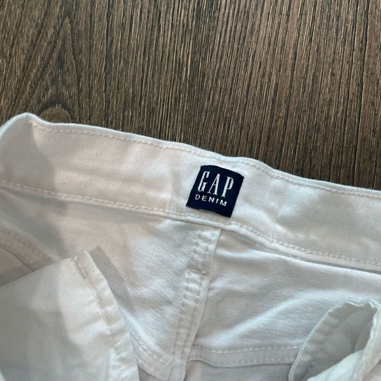 Gap Gap White Denim 3" Shorts High Waist Raw Hem Size 29 Size 29" - 7 Thumbnail