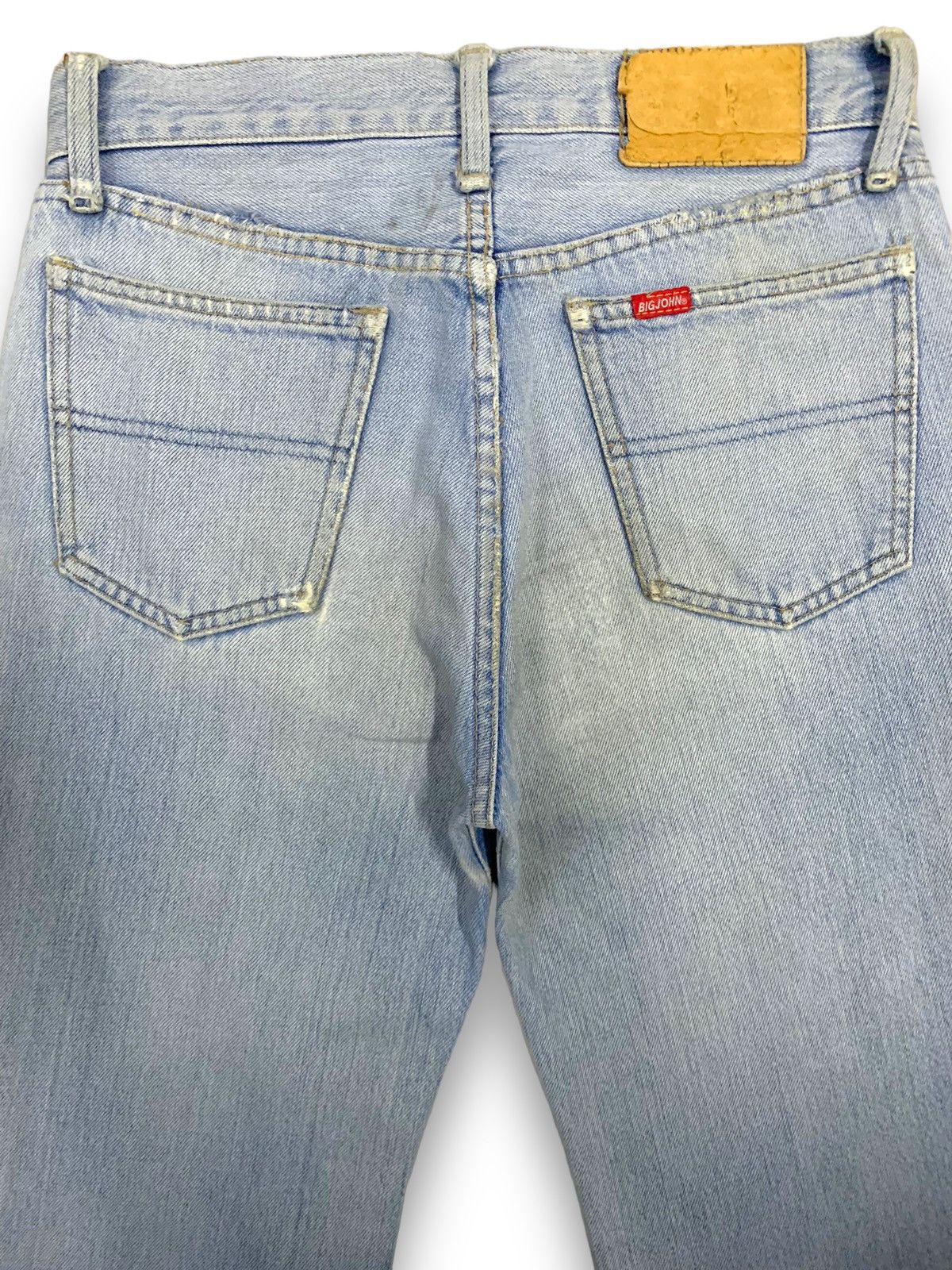 Big John Vintage 90s Big John Dirt Blue Washed Flare Distressed Jeans Size US 29 - 14 Thumbnail