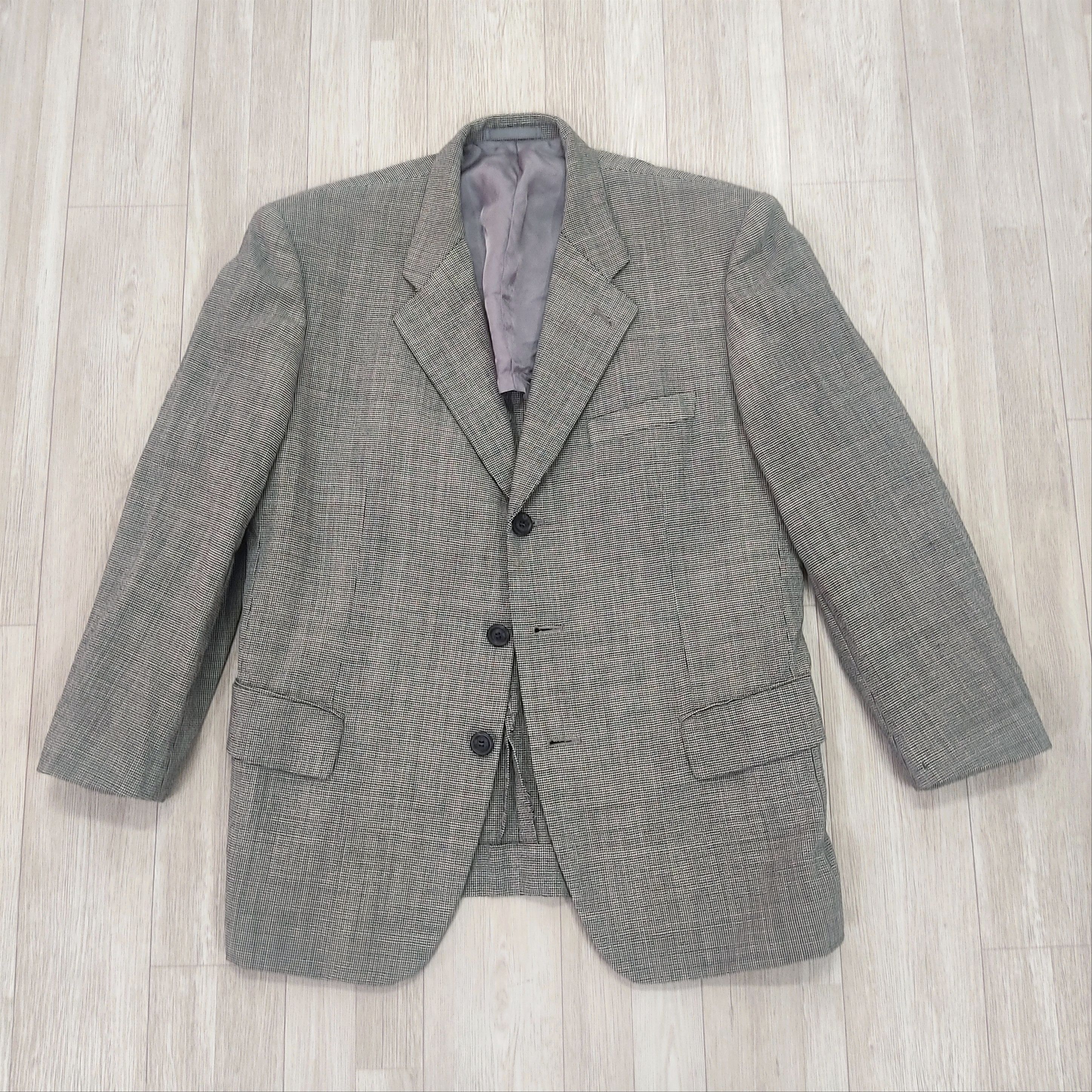 Issey Miyake × Vintage IM MIYAKE Studio Design Checkered Wool Blazer Coat Size US M / EU 48-50 / 2 - 3 Thumbnail