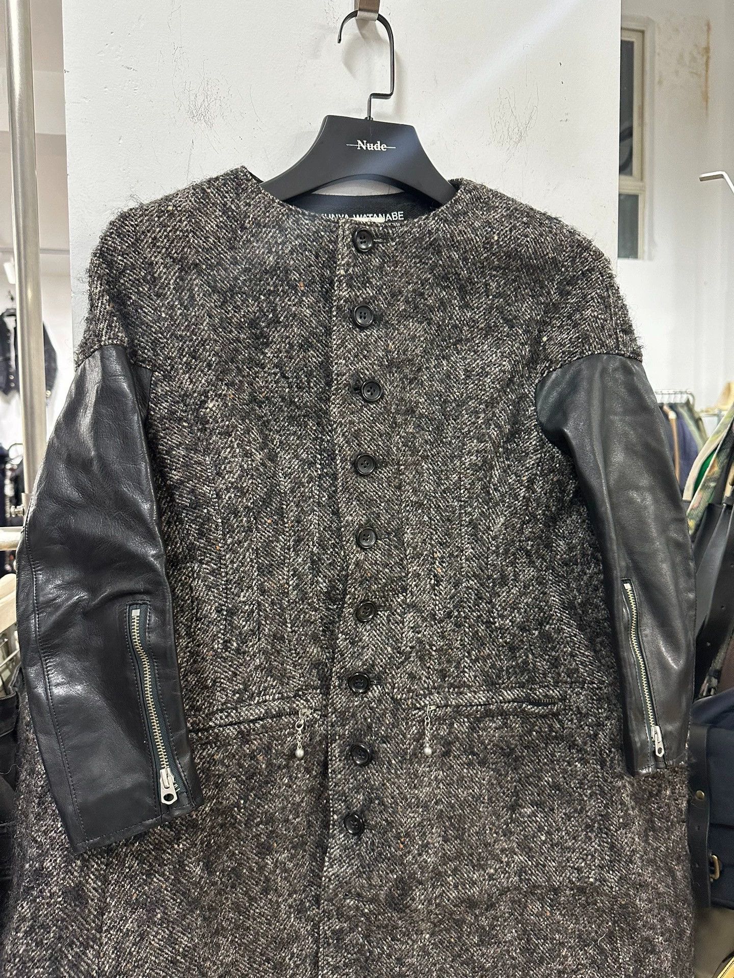 Junya Watanabe Junya Watanabe 11aw Mixed Fabric Coat S Runway Fit Size S / US 4 / IT 40 - 2 Thumbnail
