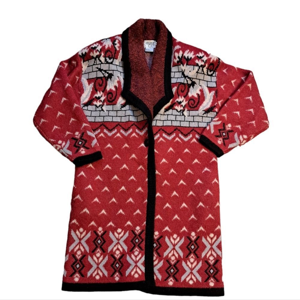 Other Vintage Cervelle Wool Blend Oversized Art To Wear Blanket Ca Size M / US 6-8 / IT 42-44 - 4 Thumbnail