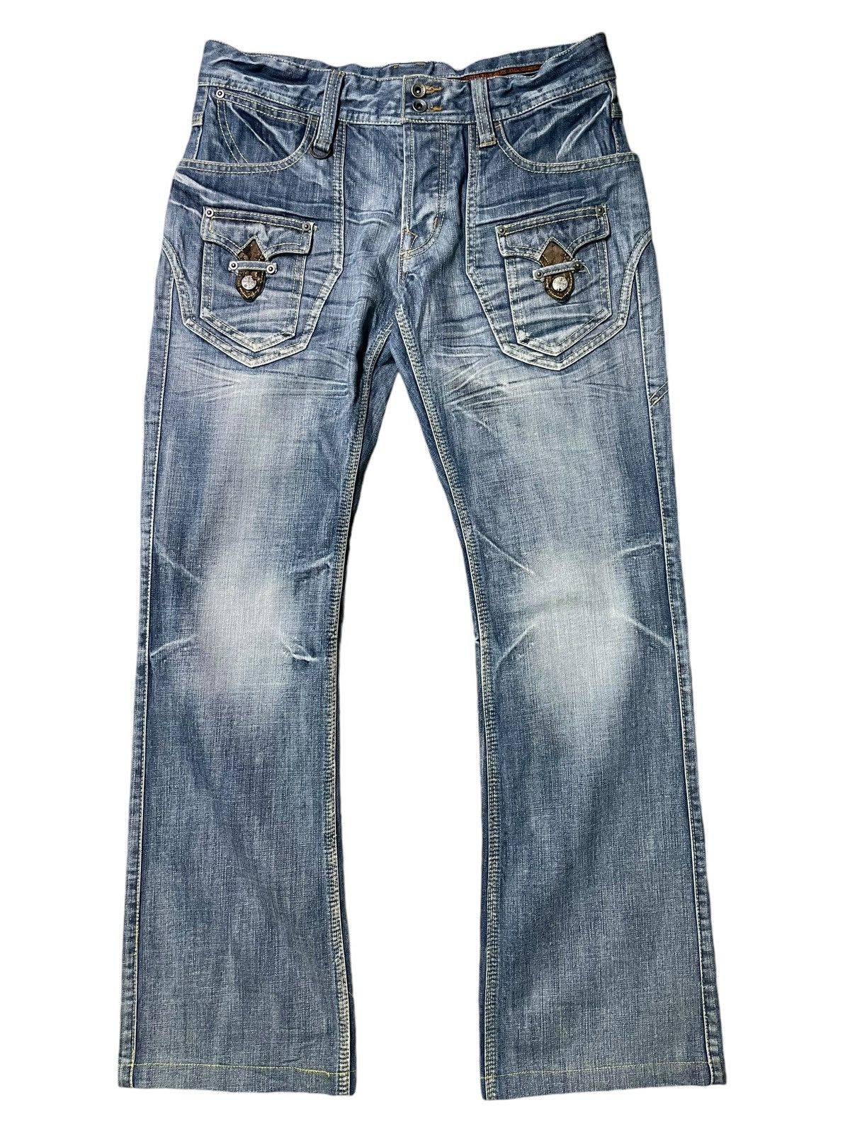 Tornado Mart Flare Jeans Nicole Club Clawmark Denim Bootcut Size US 32 / EU 48 - 2 Thumbnail