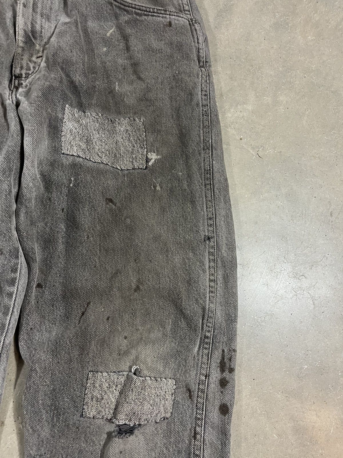 Vintage Vintage Wrangler Patchwork Jeans Faded Distressed Black Size US 32 / EU 48 - 4 Thumbnail