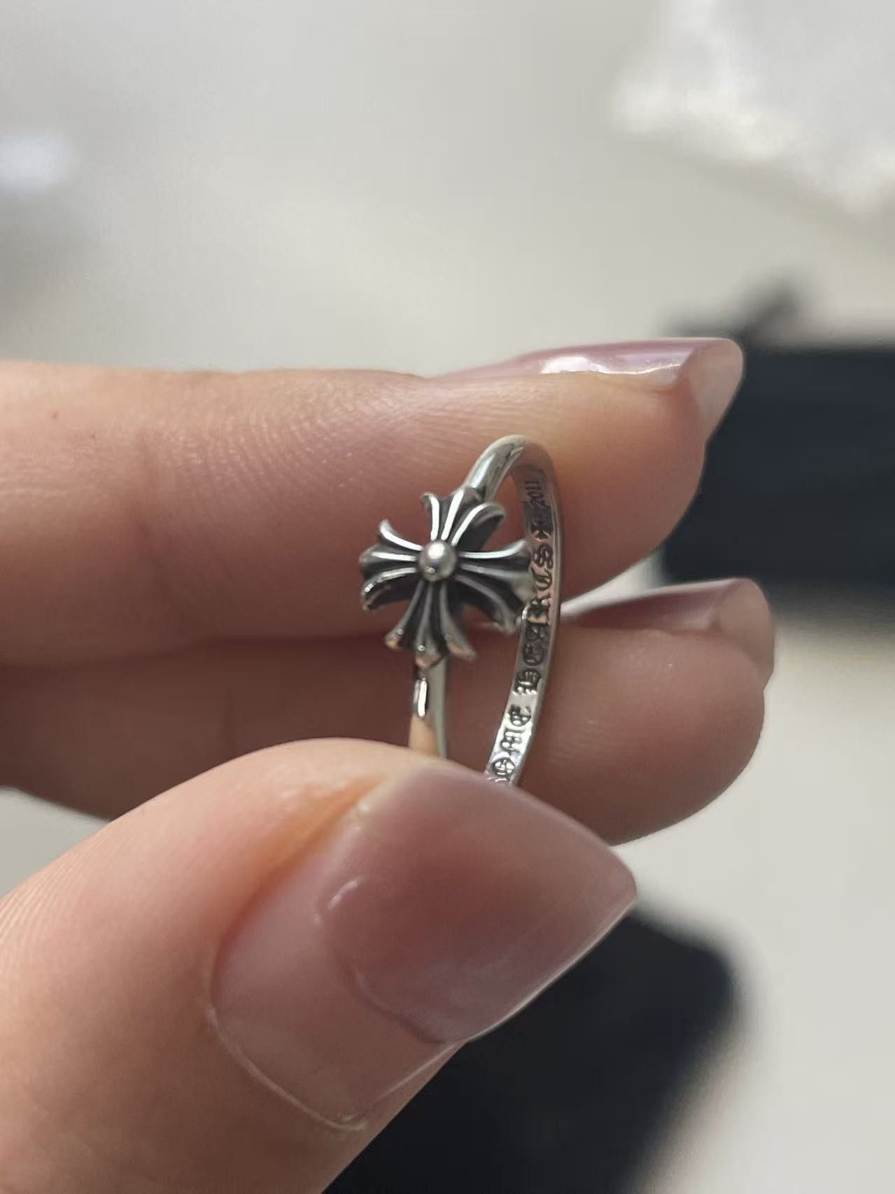 Chrome Hearts Chrome Hearts Silver Bubblegum Cross Ring Size ONE SIZE - 5 Thumbnail